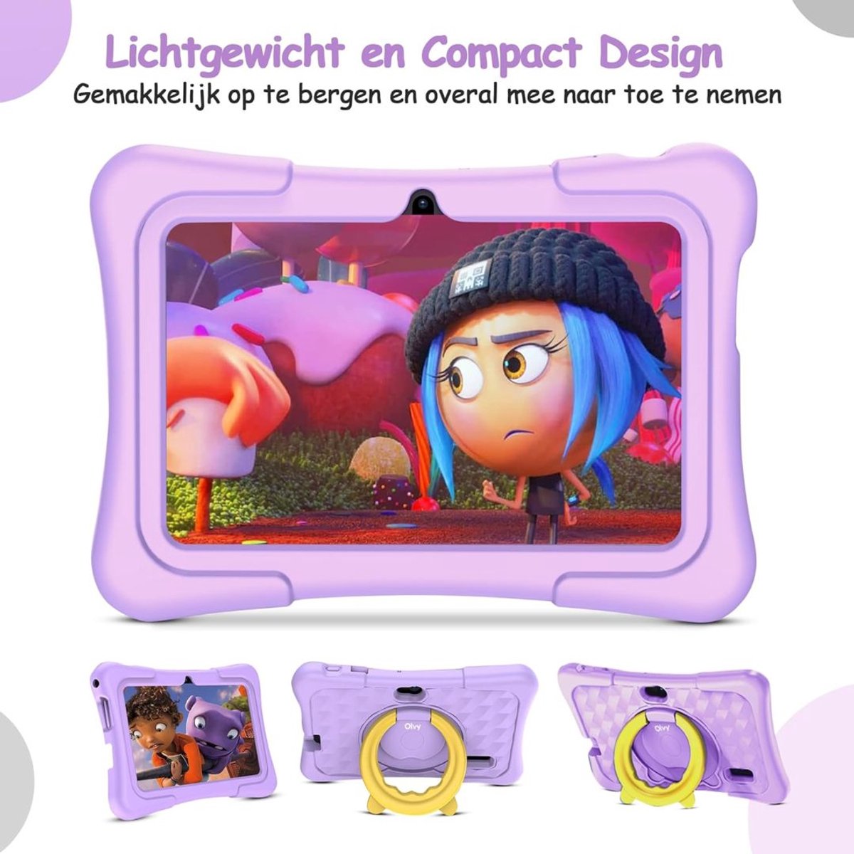 CRLYN® Kindertablet 7" 3+ 13-96GB Paars