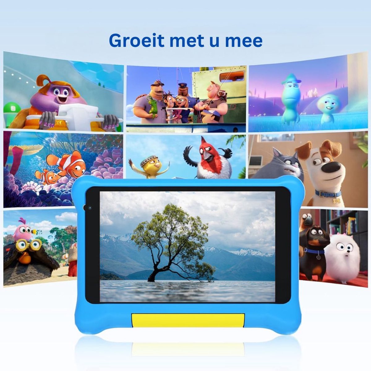 CRLYN Kindertablet 7 inch 128GB Blauw