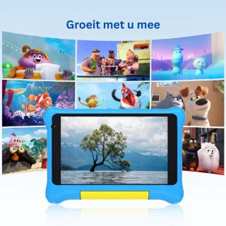 CRLYN Kindertablet 7 inch 128GB Blauw