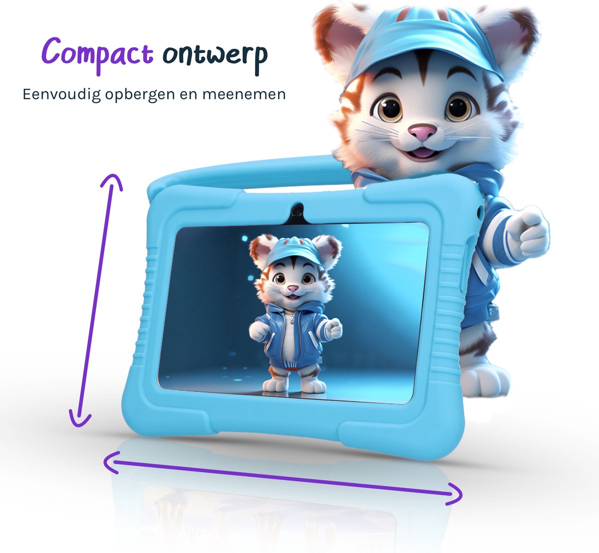 CRVFTED Kindertablet 7 Inch 32GB Blauw