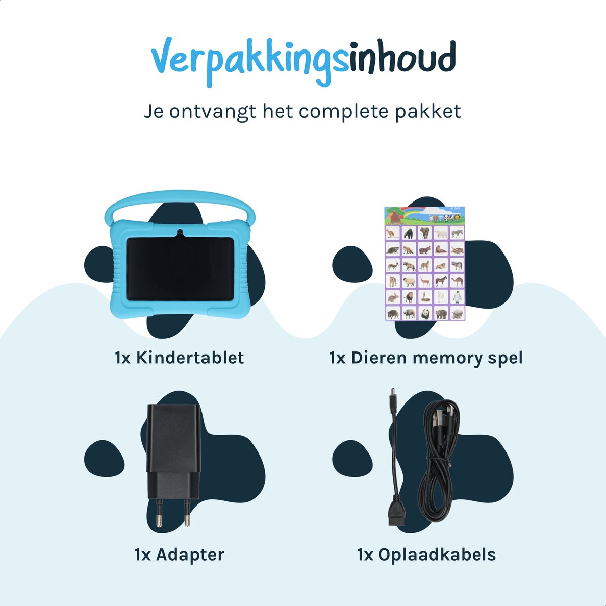 CRVFTED Kindertablet 7 Inch 32GB Blauw