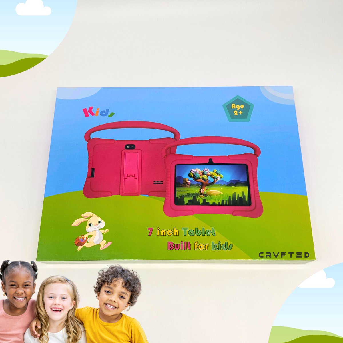 CRVFTED Kindertablet 7 Inch 32GB Blauw