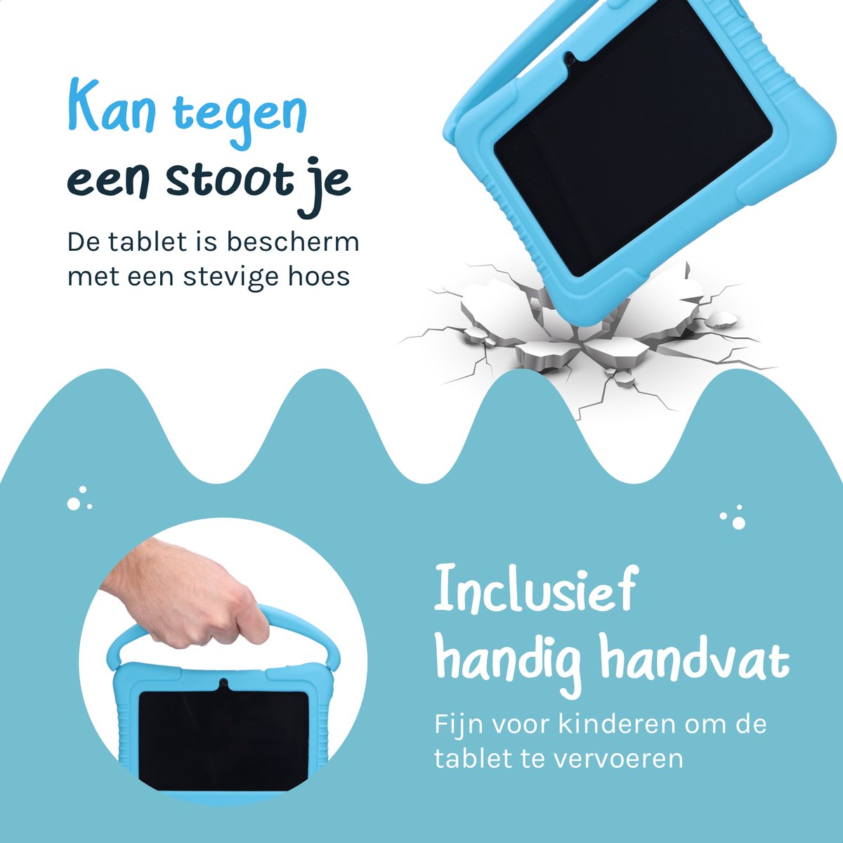 CRVFTED Kindertablet 7 Inch 32GB Blauw