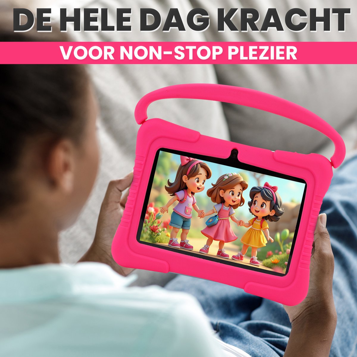 Dailygoods® Kindertablet 7 Inch 32GB Roze 2024
