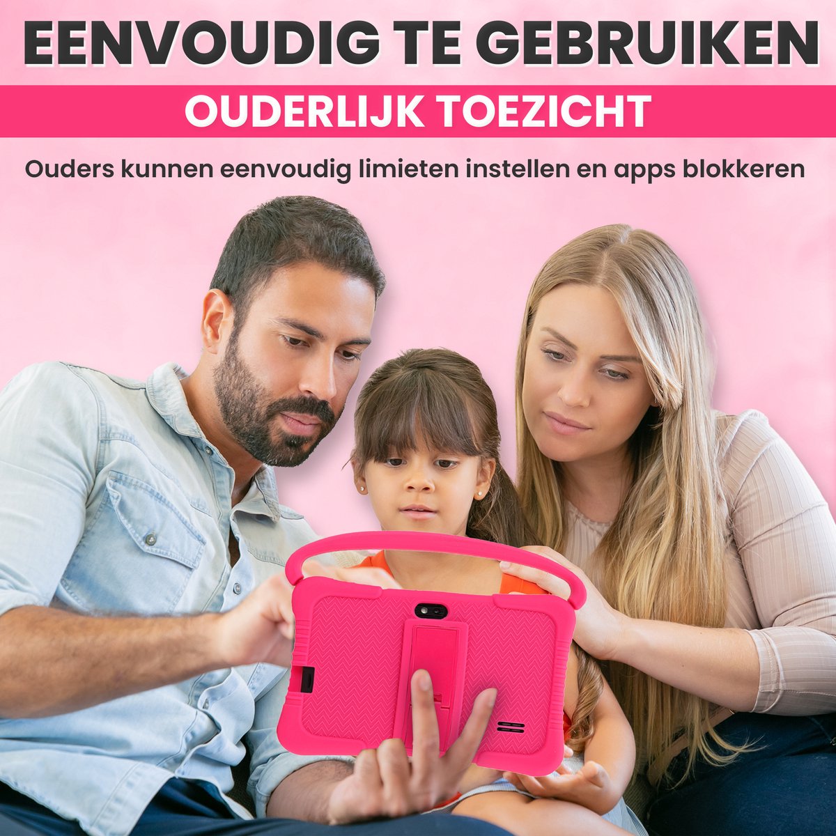 Dailygoods® Kindertablet 7 Inch 32GB Roze 2024