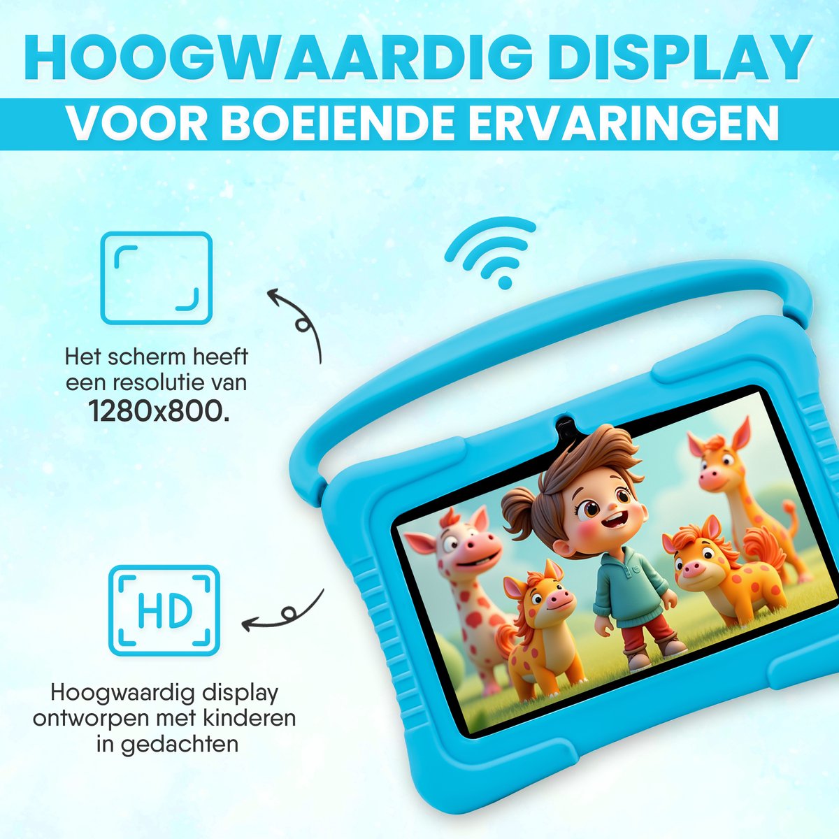 Dailygoods® Kindertablet 7 Inch Blauw 2024 Model 32GB