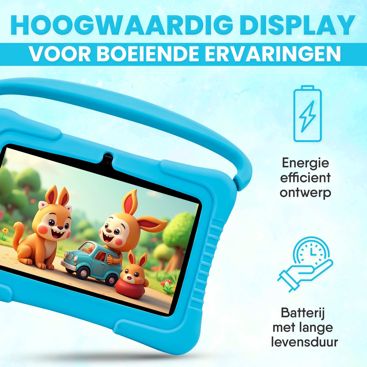 Dailygoods® Kindertablet 7 Inch Blauw 2024 Model 32GB