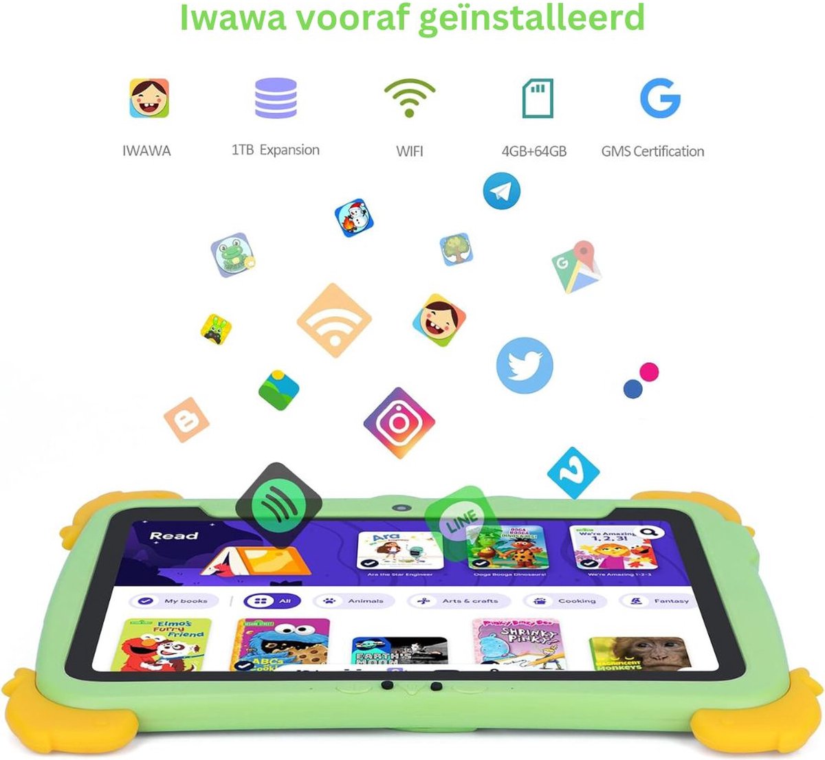 DailySupplies Kindertablet 3+ Groen