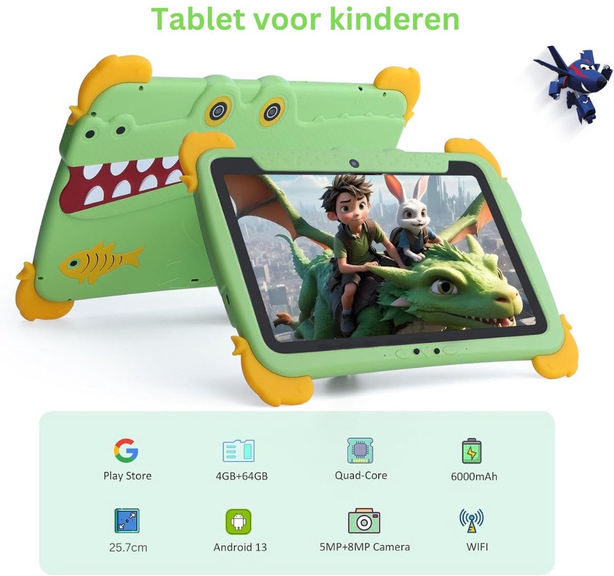 DailySupplies Kindertablet 3+ Groen
