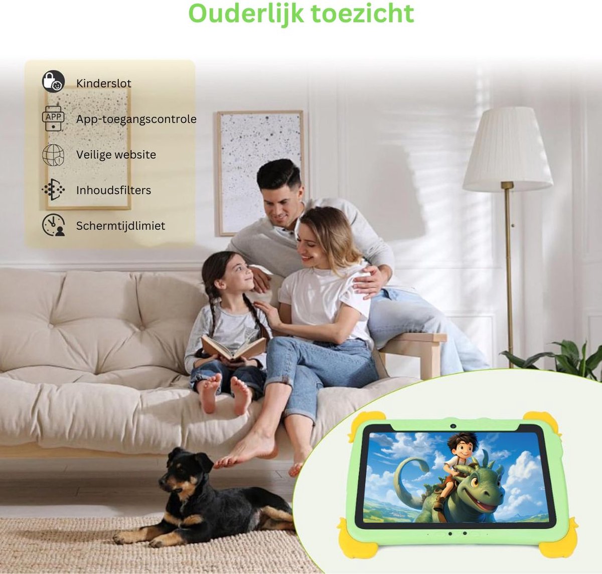 DailySupplies Kindertablet 3+ Groen