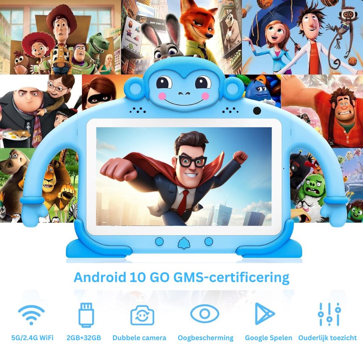 DailySupplies® Kindertablet Blauw 3+