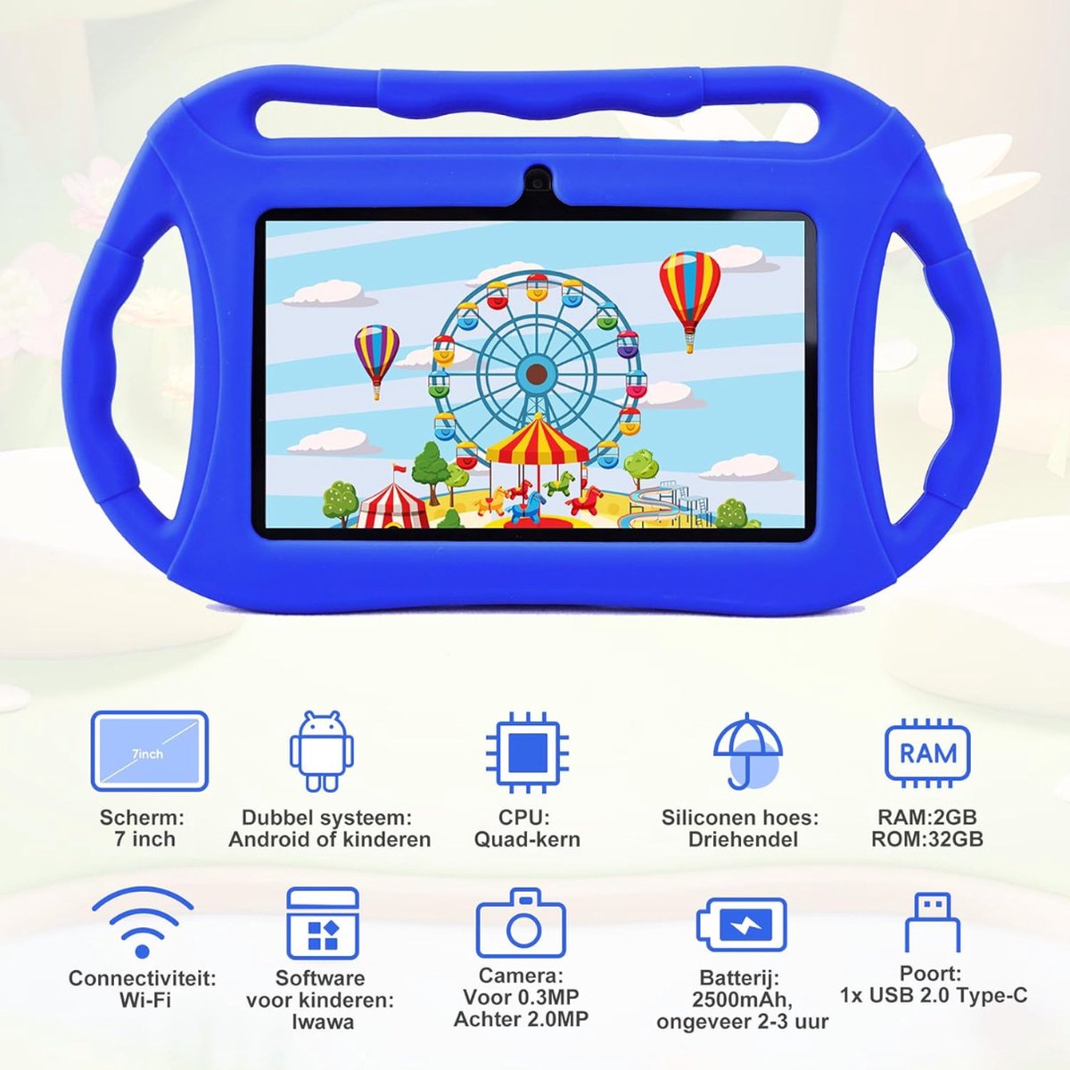 DailySupplies® Kindertablet Blauw 3+