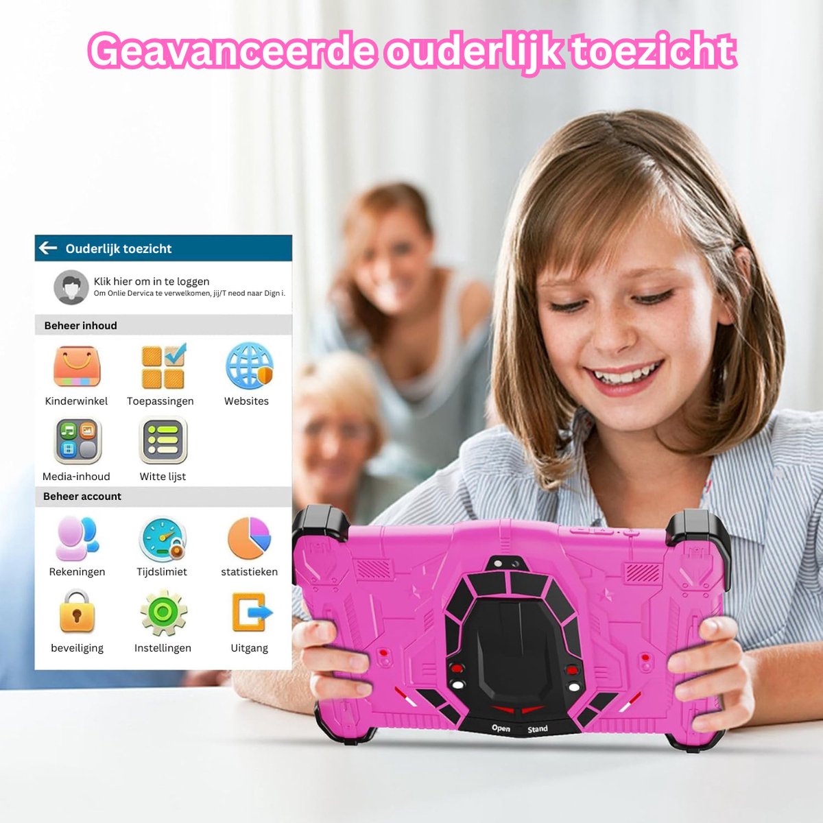 DailySupplies® Kindertablet Roze 3+