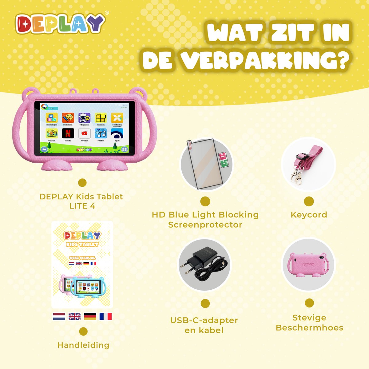 DEPLAY Kids Tablet LITE 4 7 Inch Roze