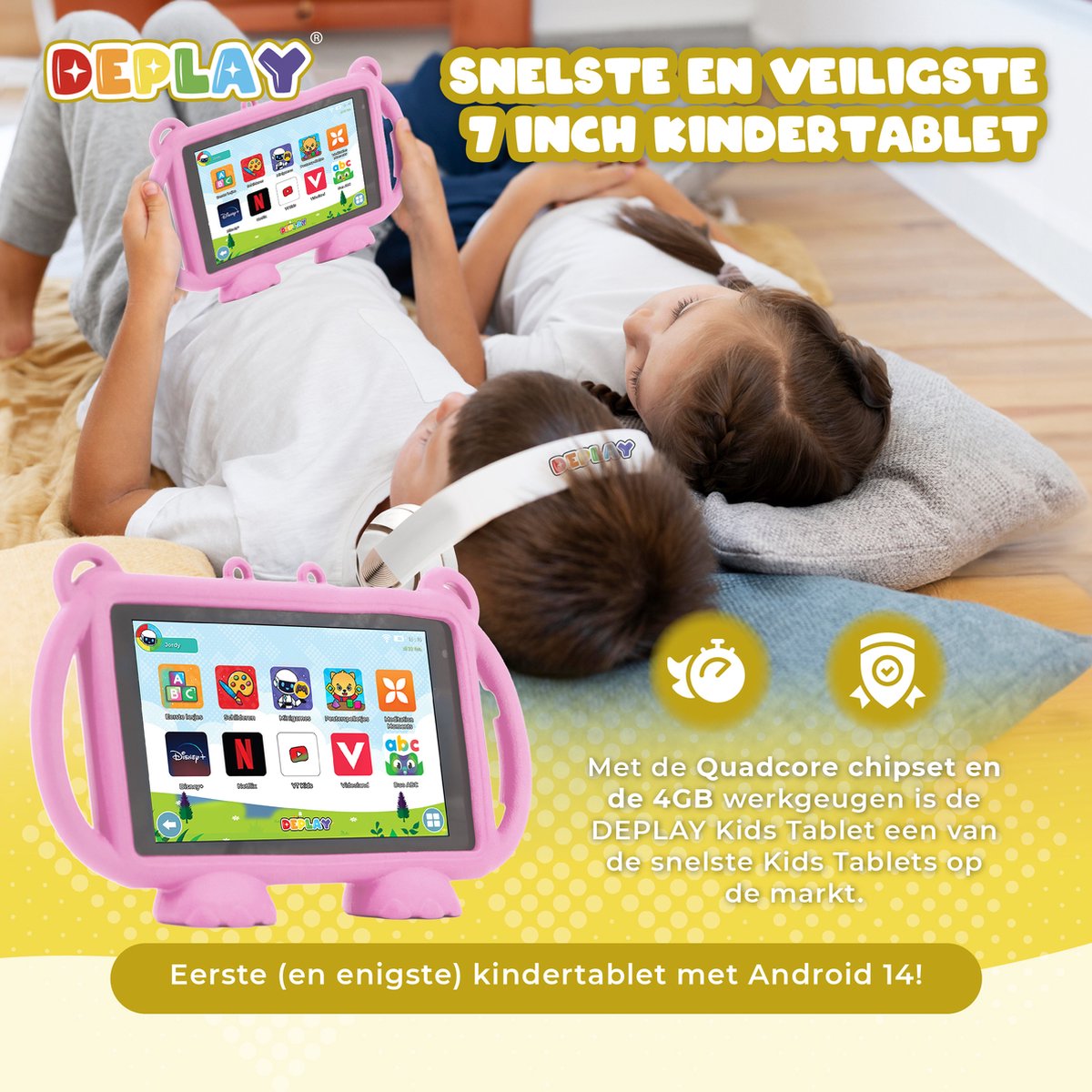 DEPLAY Kids Tablet LITE 4 7 Inch Roze