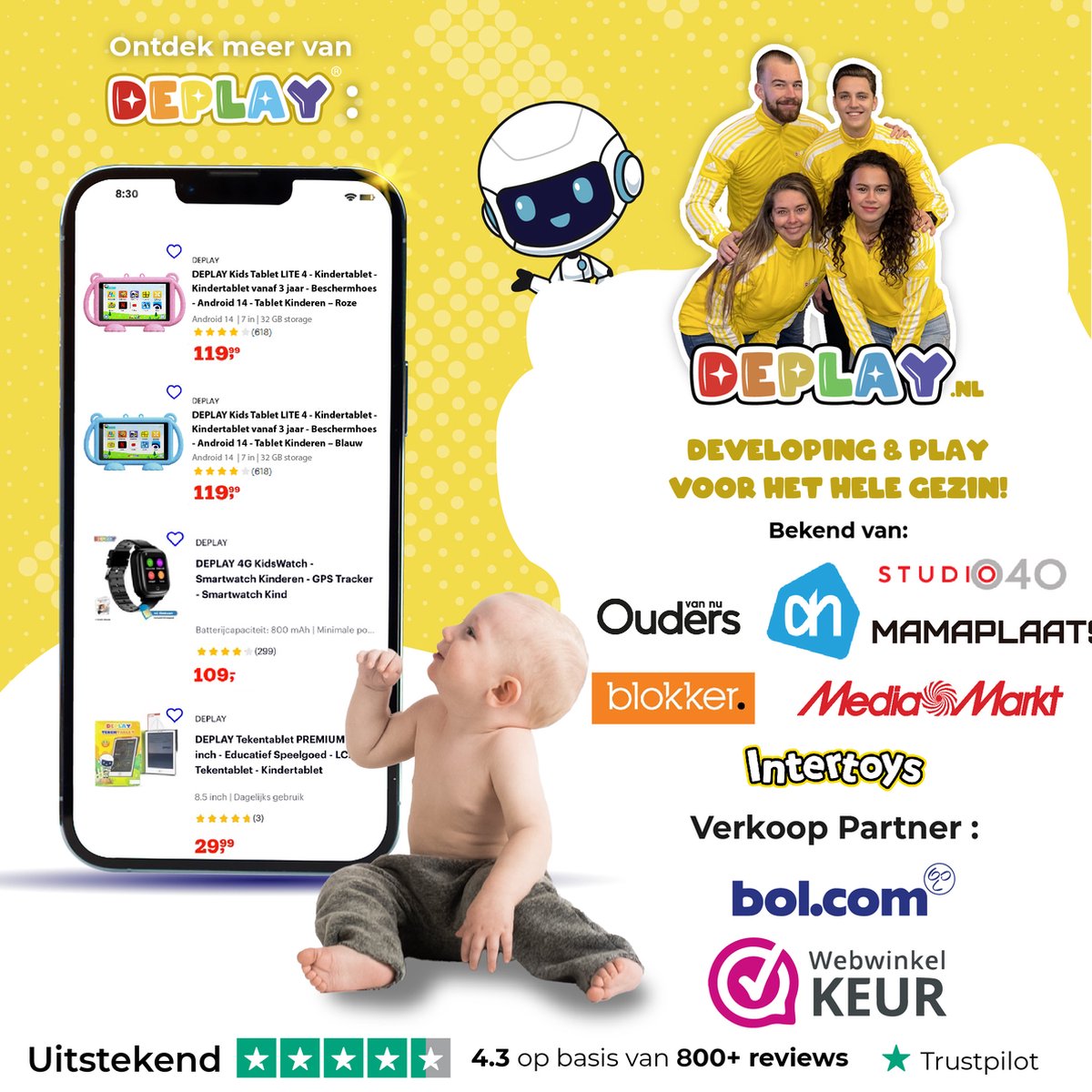 DEPLAY Kids Tablet LITE 4 7 Inch Roze