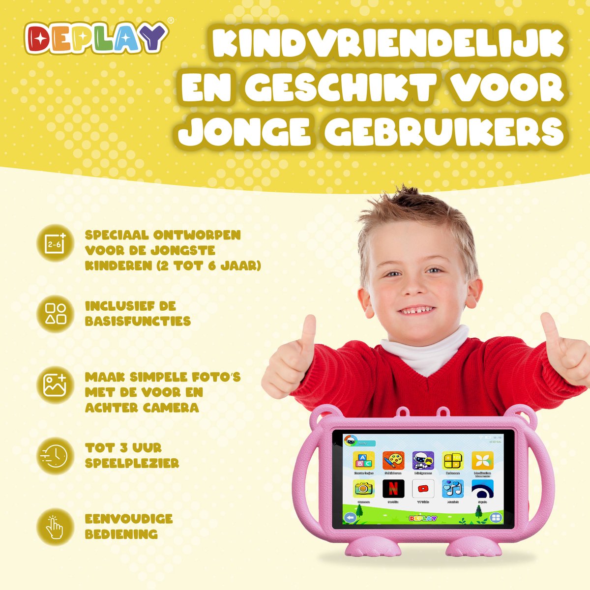 DEPLAY Kids Tablet LITE 4 7 Inch Roze