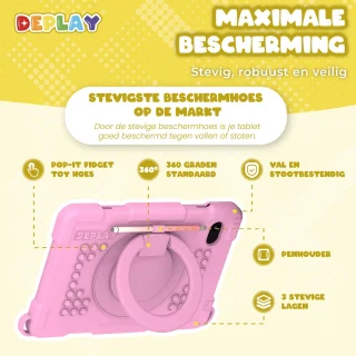 DEPLAY Kids Tablet PRO 4 - Kindertablet 10 inch Roze