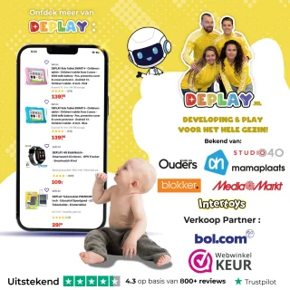 DEPLAY Kids Tablet SMART 4 8 Inch Blauw