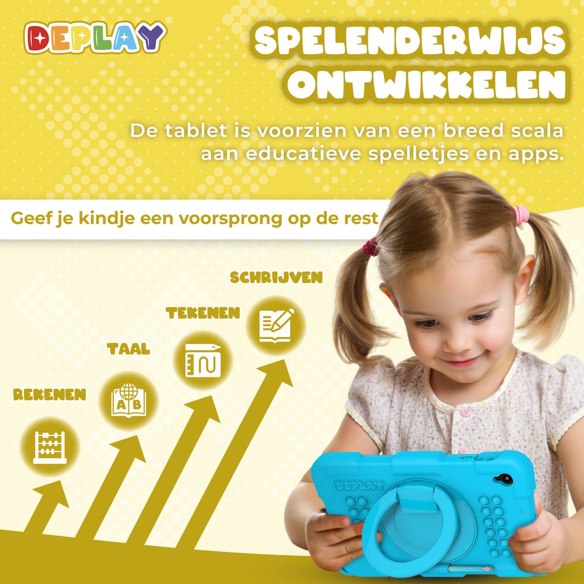 DEPLAY Kids Tablet SMART 4 8 Inch Blauw