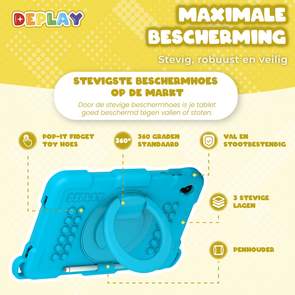 DEPLAY Kids Tablet SMART 4 8 Inch Blauw
