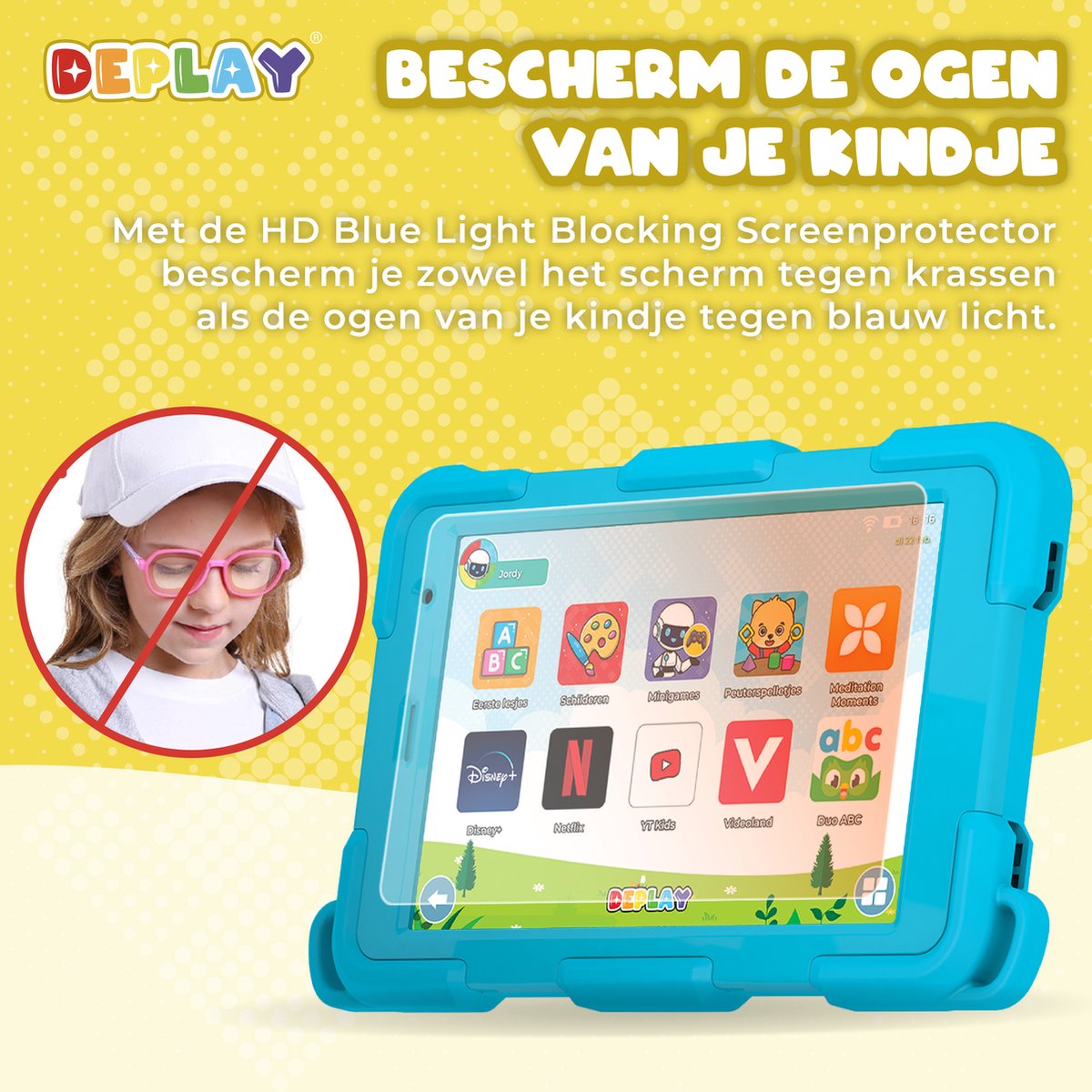 DEPLAY Kids Tablet SMART 4 8 Inch Blauw