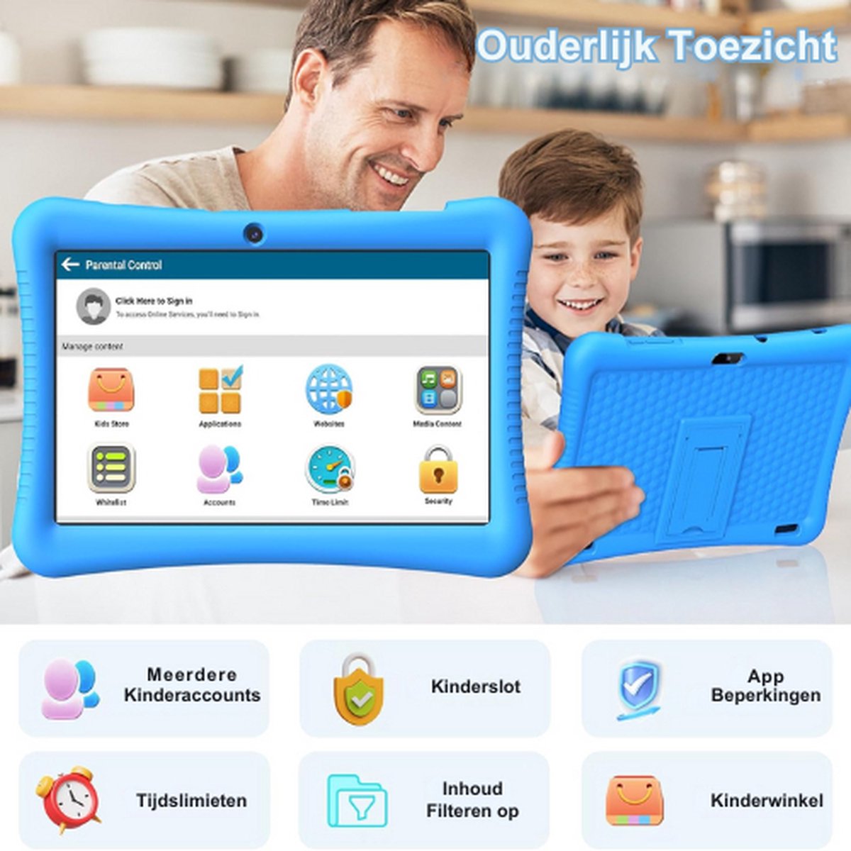 EagleSoar Kindertablet Blauw 10 Inch