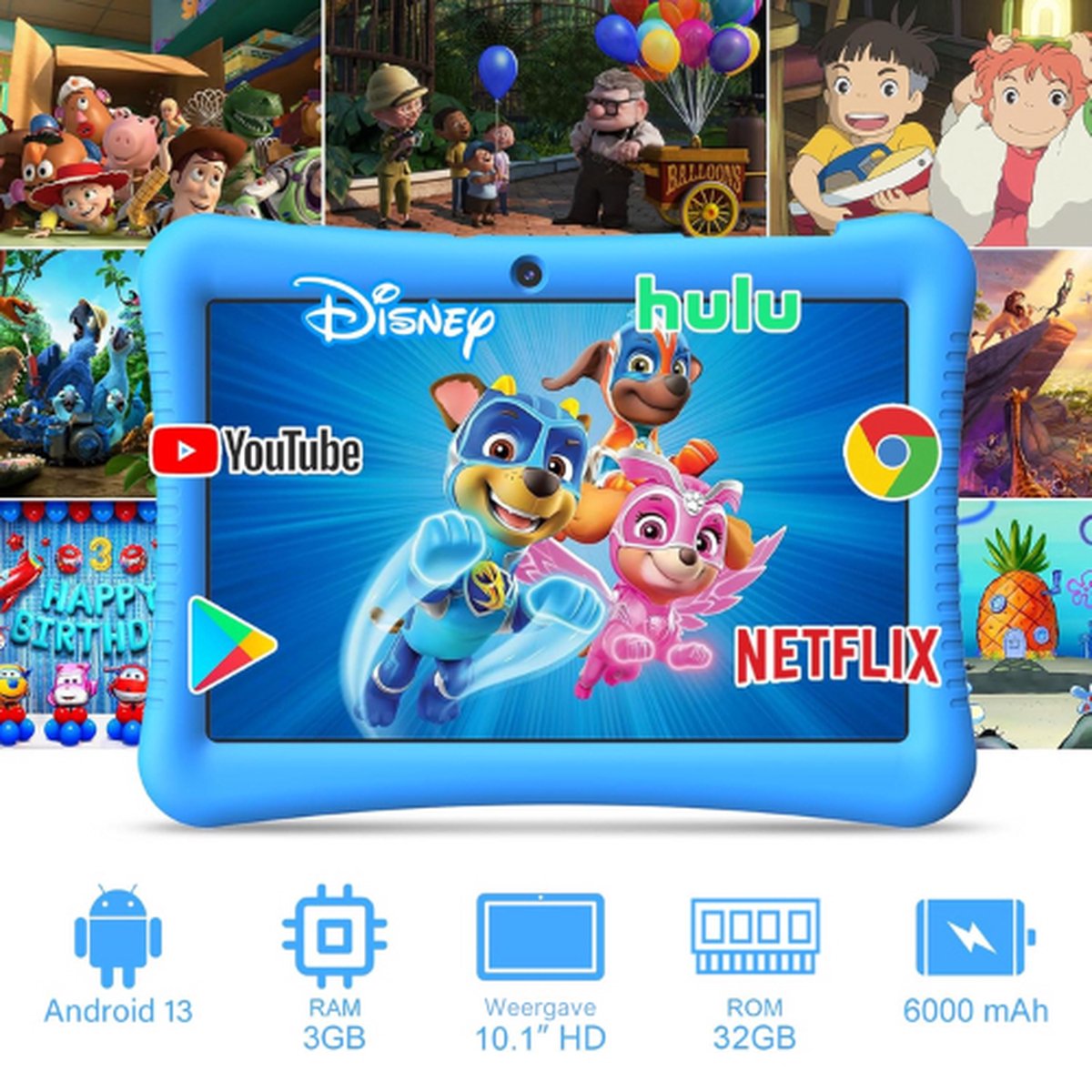 EagleSoar Kindertablet Blauw 10 Inch