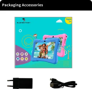 Elementkey Ai-Kids Max 7 inch Kindertablet Android 13 32GB Blauw