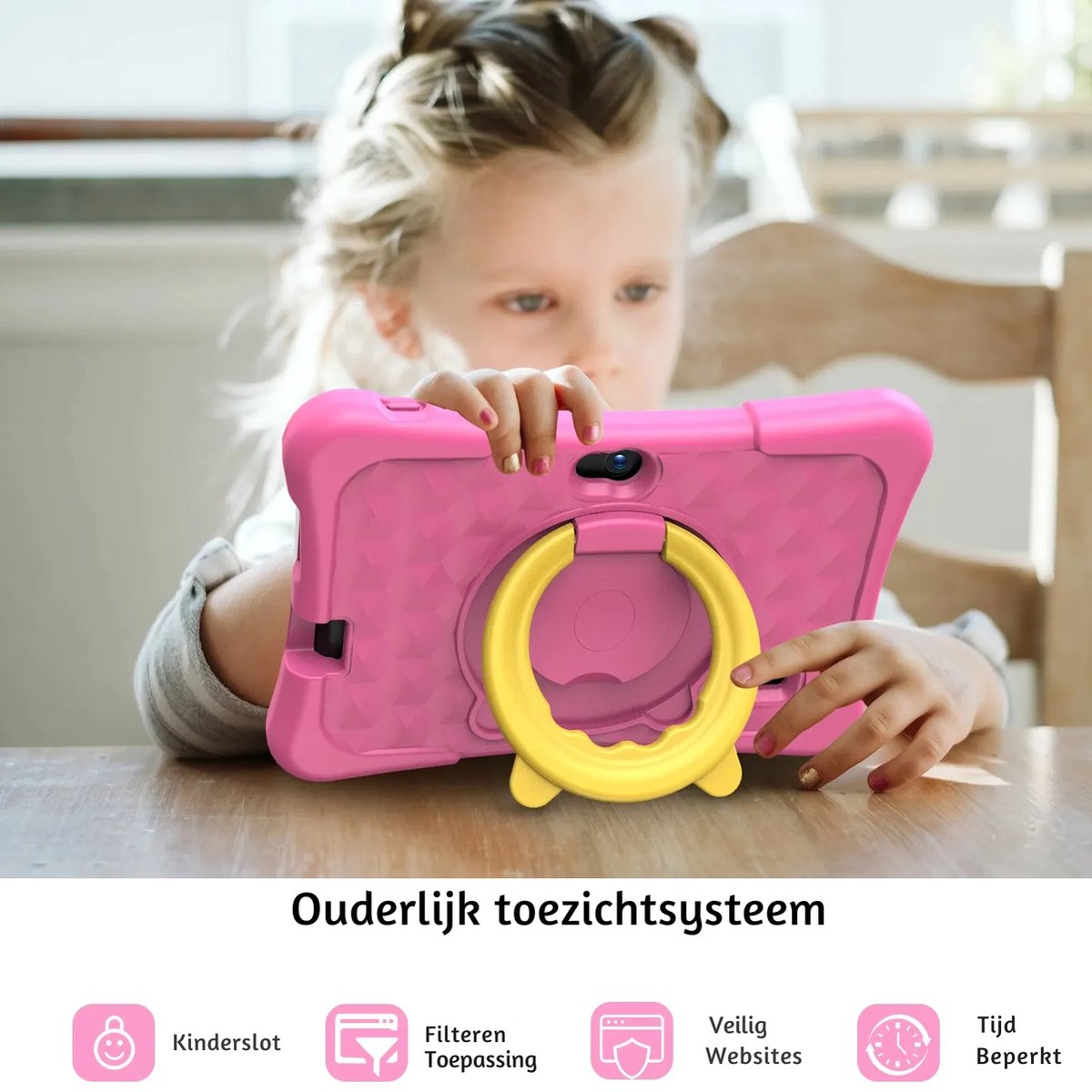 Elementkey Ai-Kids Max 7 inch Kindertablet Android 13 32GB Blauw