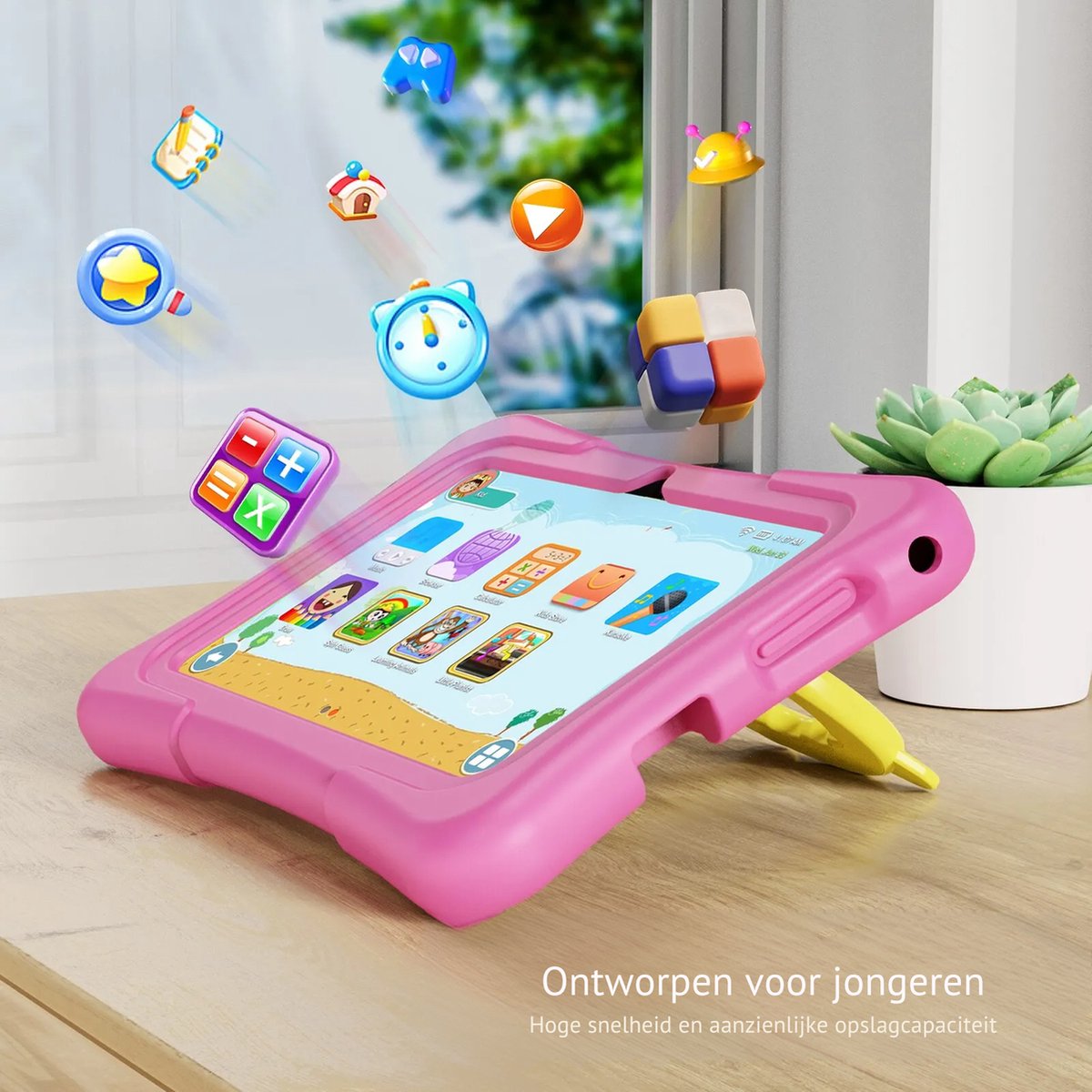 Elementkey Ai-Kids Max 7 inch Kindertablet Android 13 32GB Blauw