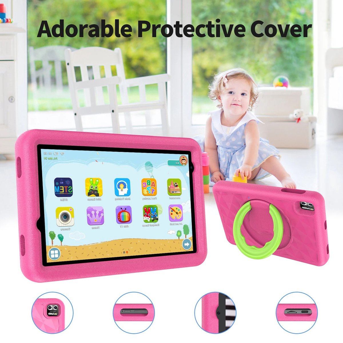 Elementkey Ai-Kids Pro 8 Inch Kindertablet Android 13 Blauw