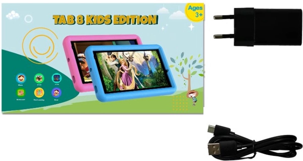 Elementkey Ai-Kids Pro 8 Inch Kindertablet Android 13 Blauw