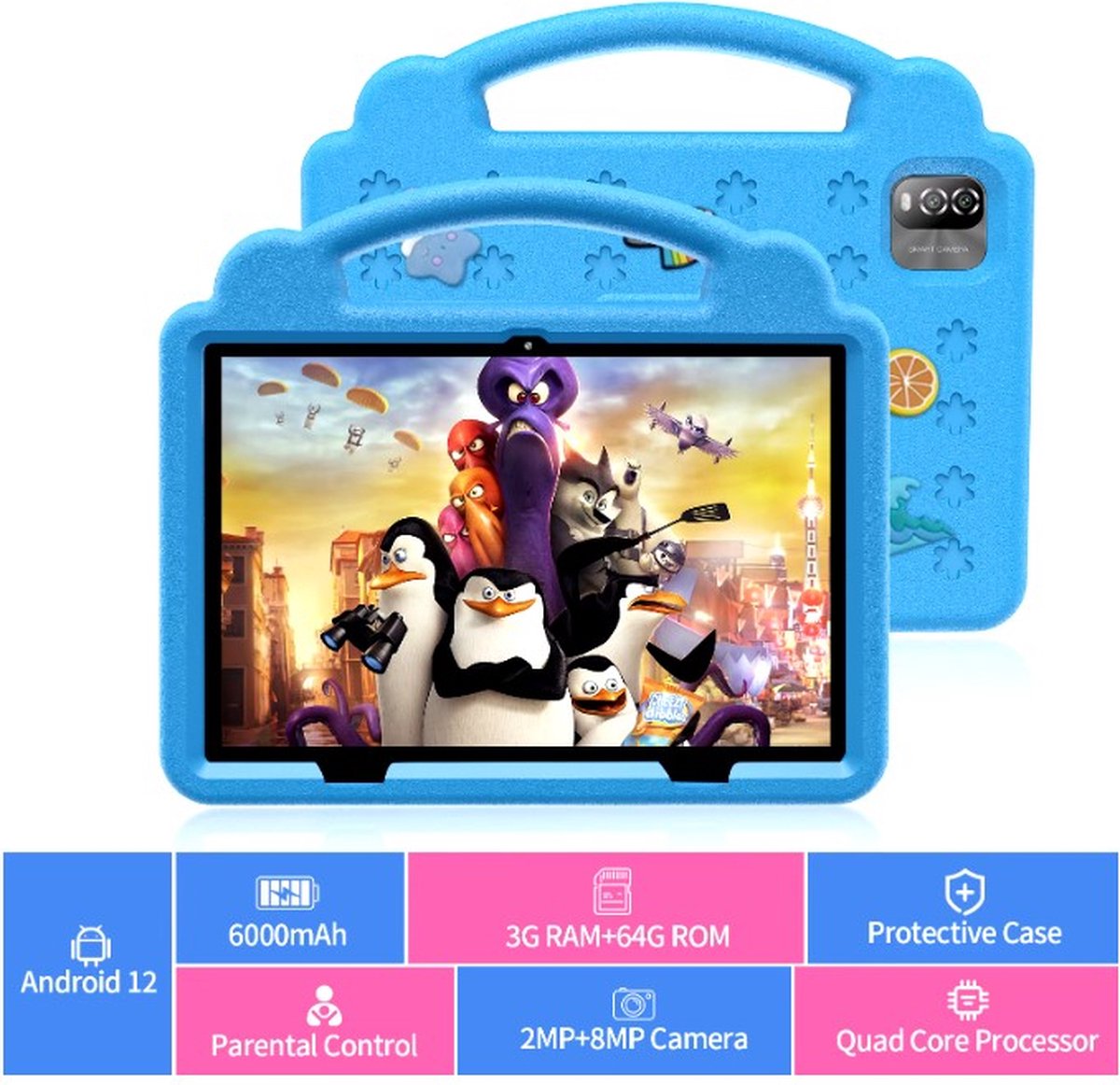 Elementkey Ai-Tab10 MAX Android 12 Tablet 192GB 6GB Blauw