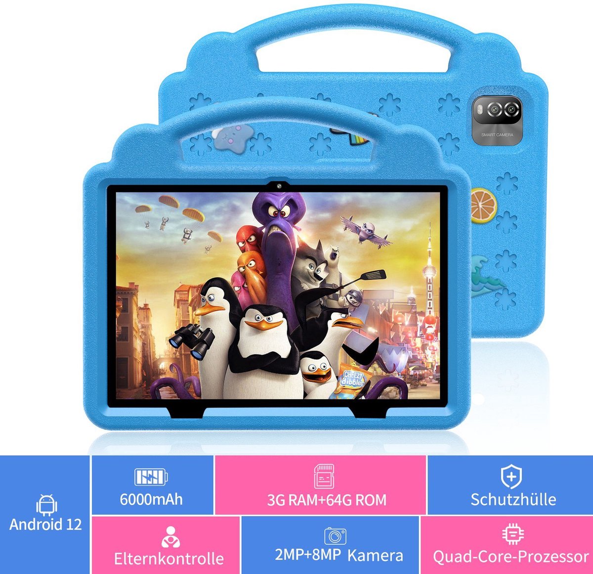 Elementkey Ai-Tab10 MAX Android 12 Tablet 192GB 6GB Roze