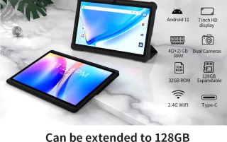 Elementkey K7 Pro 7 Inch Android 11 Tablet 4GB RAM WiFi6 Inclusief Flipcover