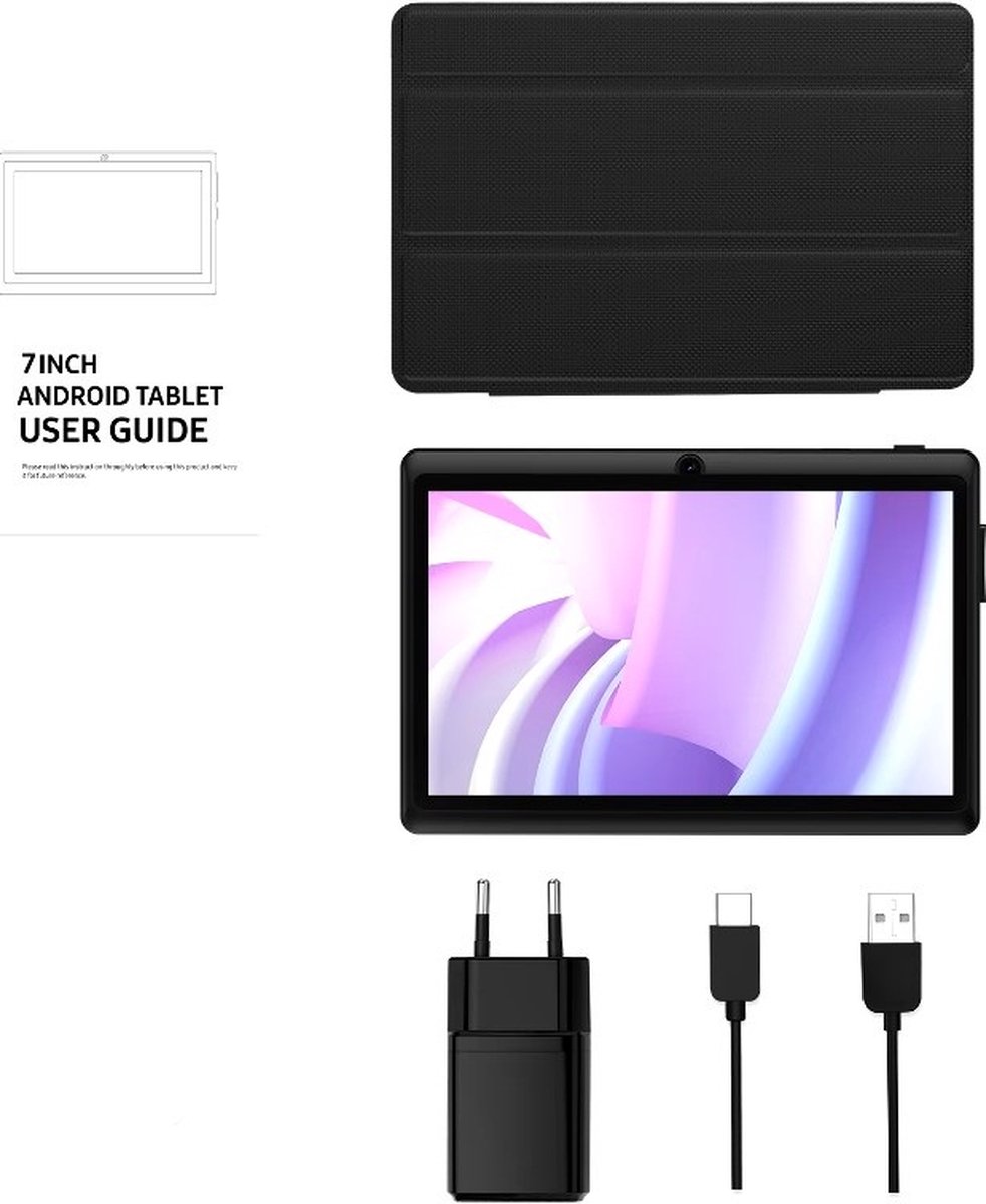 Elementkey K7 Pro 7 Inch Android 11 Tablet 4GB RAM WiFi6 Inclusief Flipcover