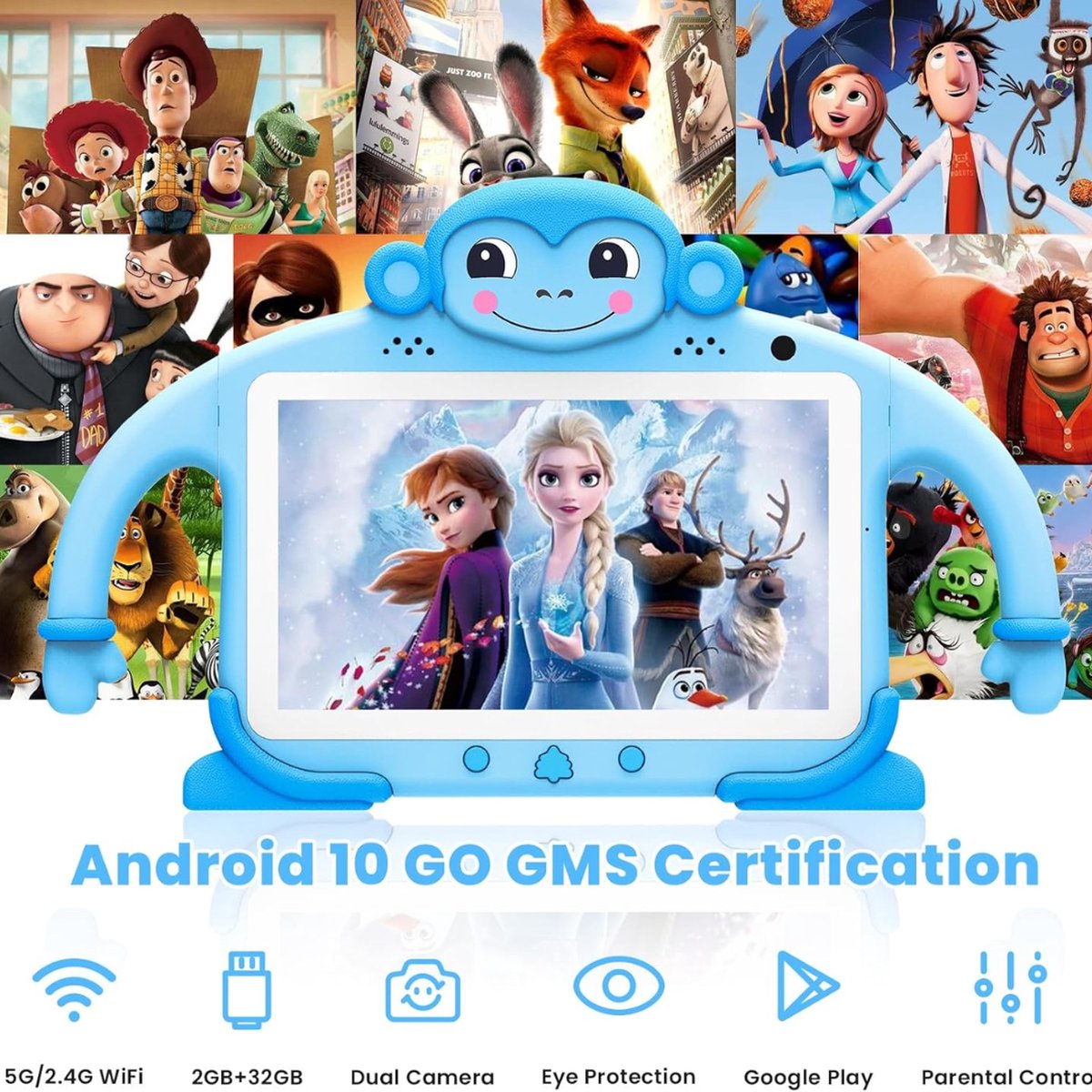 Equivera Kindertablet Kids Tablet Met Beschermhoes Limited Edition