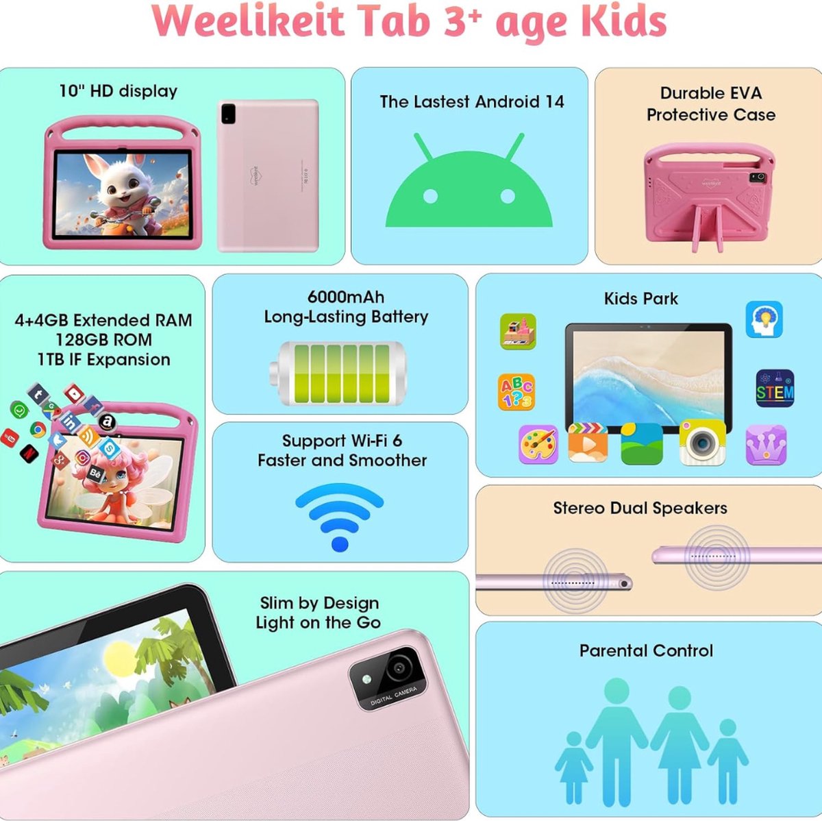 Equivera Kindertablet Kids Tablet Vanaf 3 Jaar Limited Edition