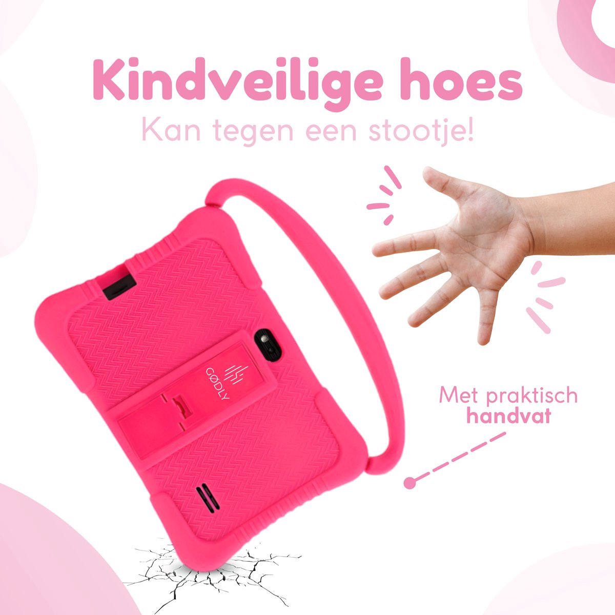 GØDLY Kindertablet 7 Inch Roze