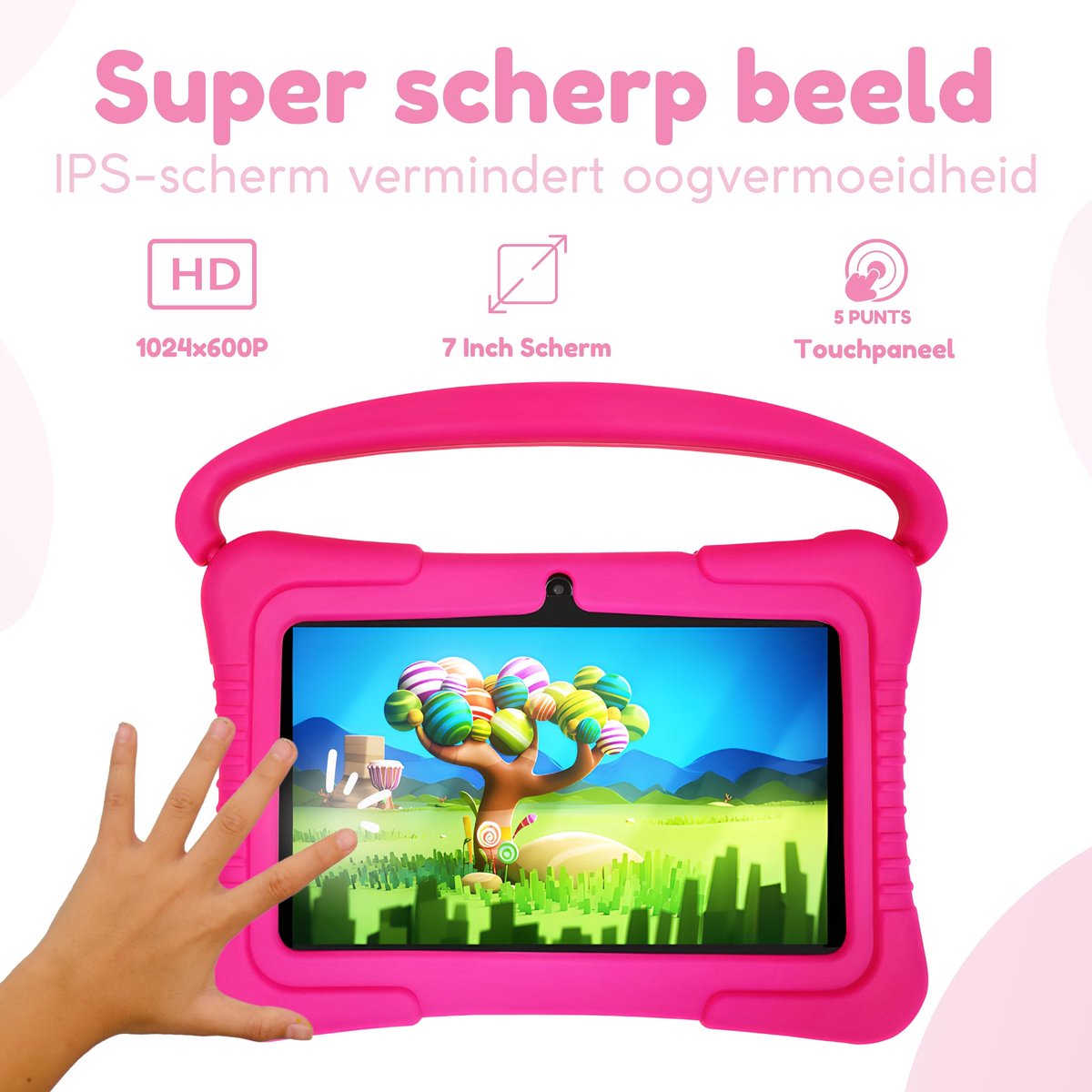 GØDLY Kindertablet 7 Inch Roze