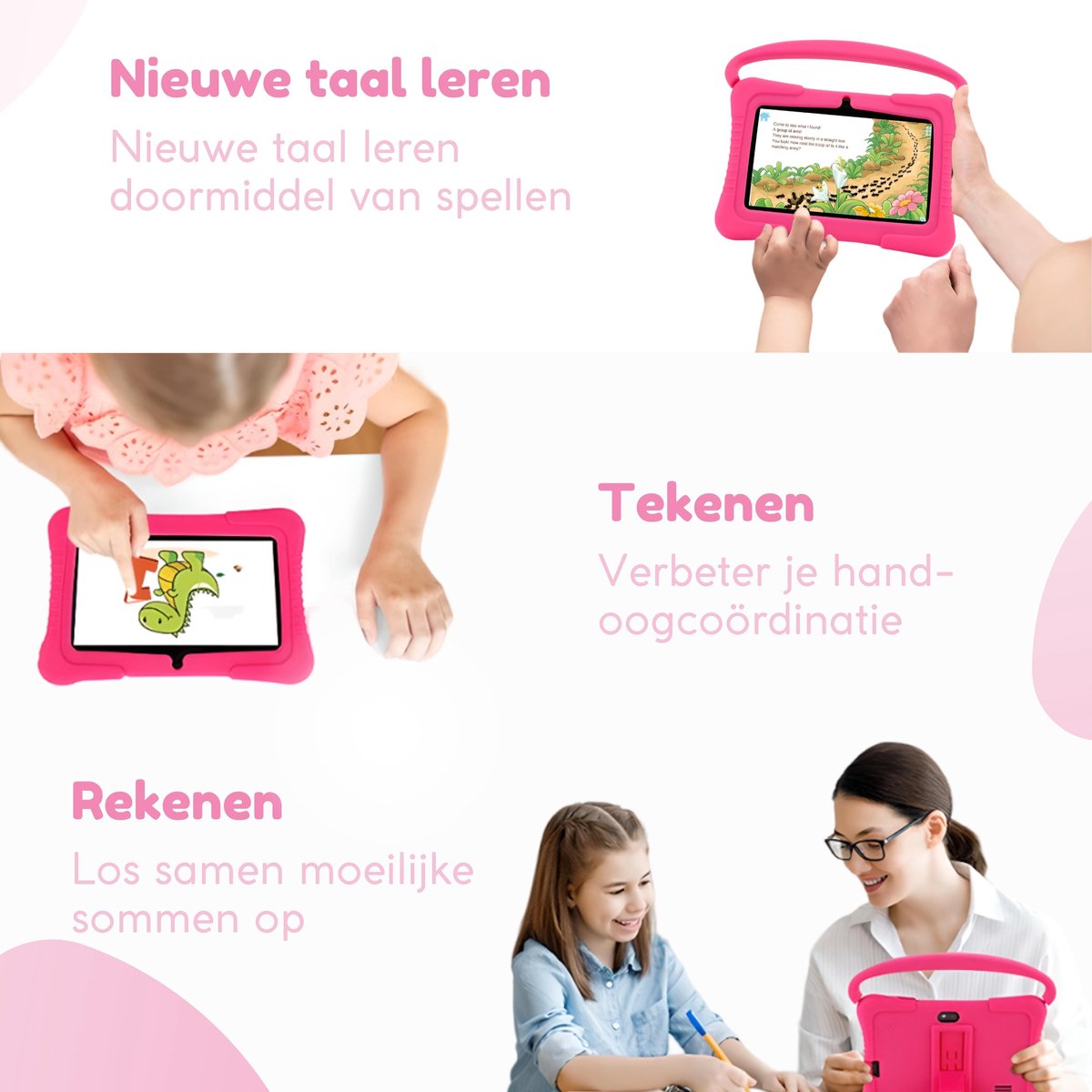 GØDLY Kindertablet 7 Inch Roze