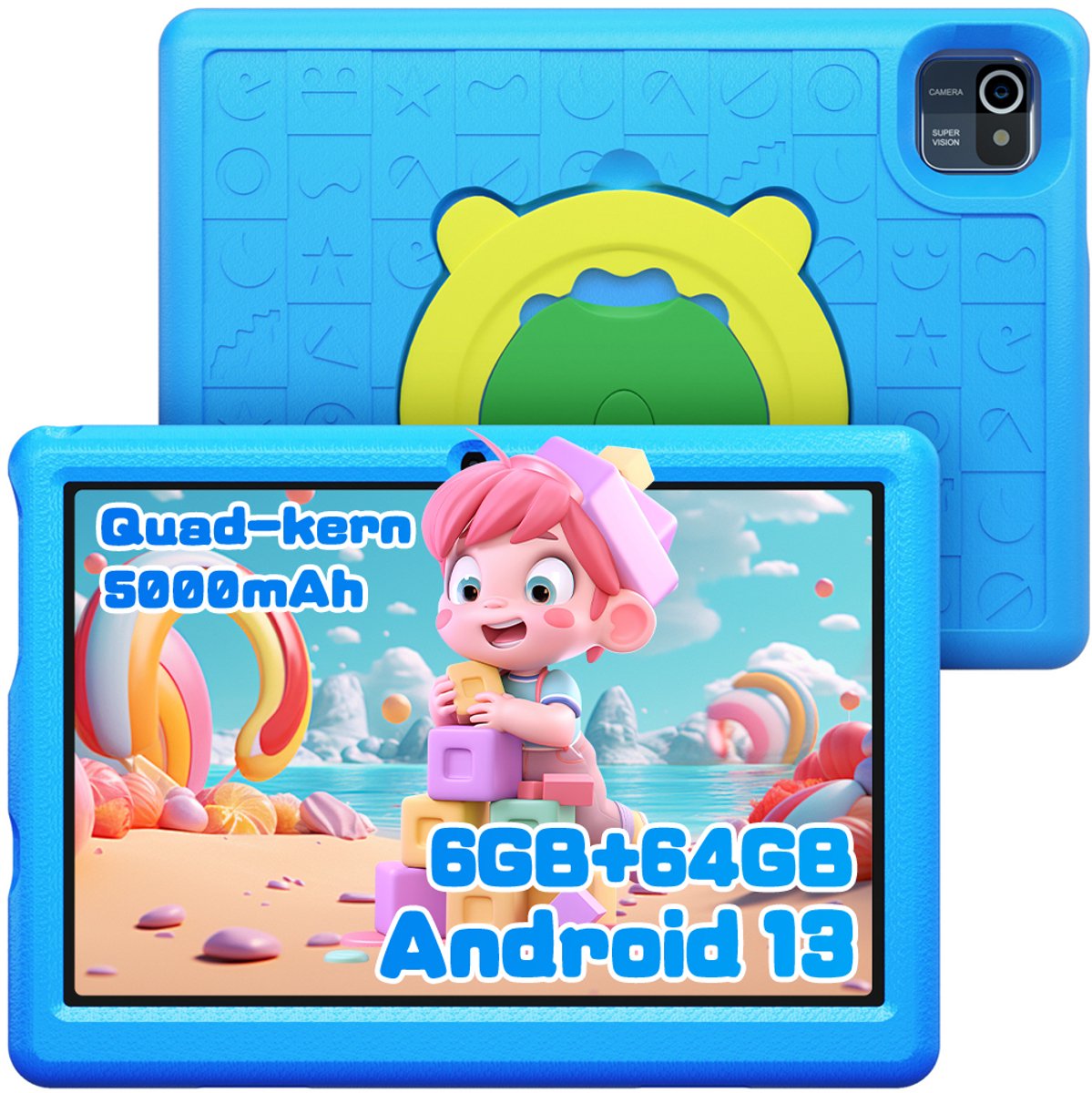 Hotlight KT1006 Android 13 kindertablet 10.1 inch blauw