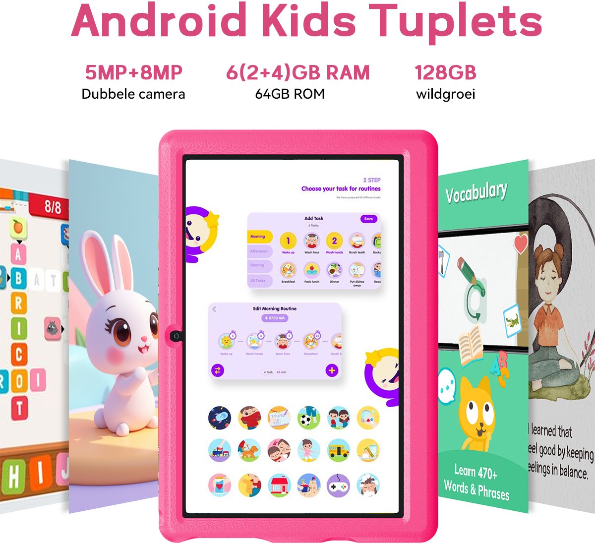 Hotlight KT1006 Kindertablet 10.1 inch Roze
