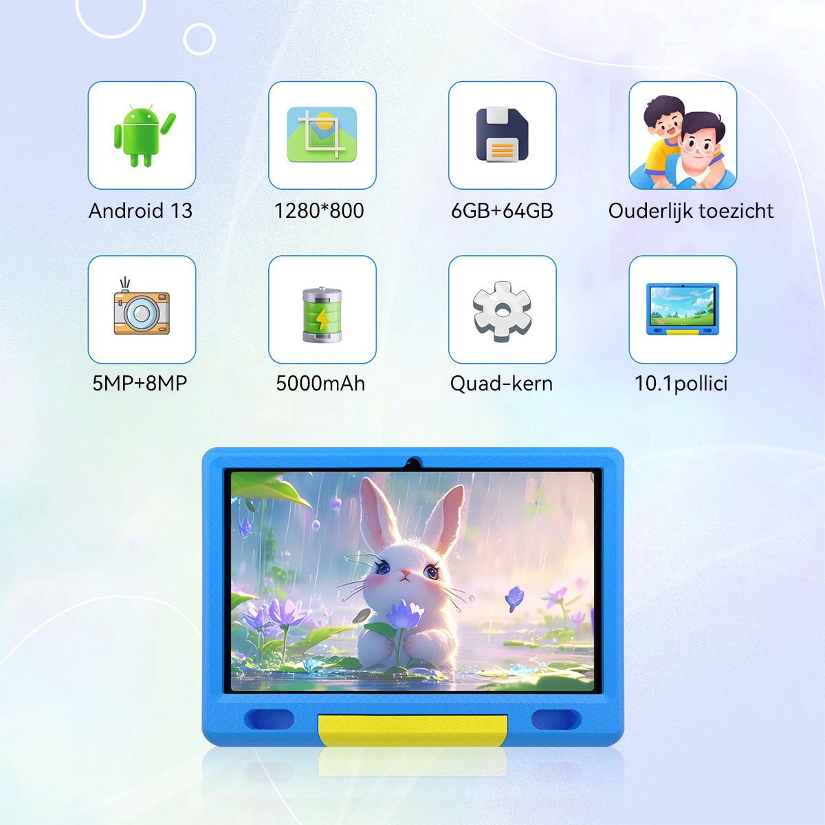Hotlight KT1007 Kindertablet 10.1 inch Blauw