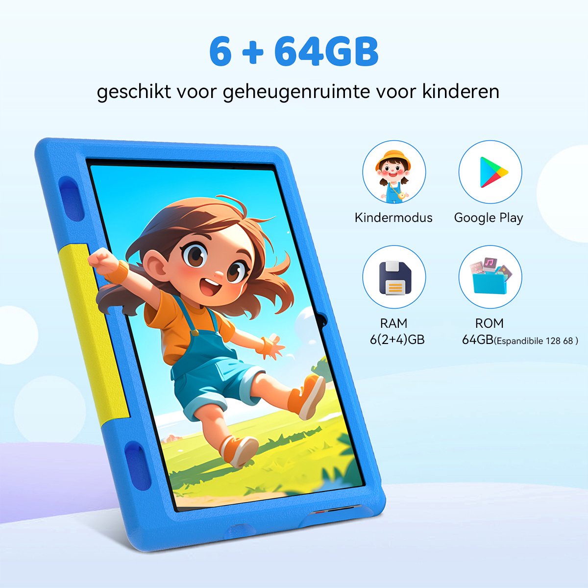 Hotlight KT1007 Kindertablet 10.1 inch Blauw