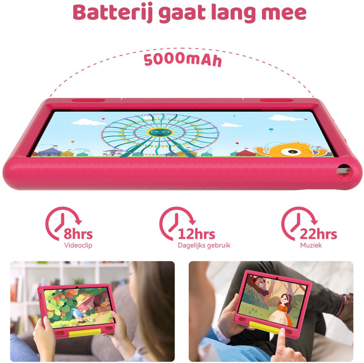 Hotlight KT1007 kindertablet 10.1 inch roze