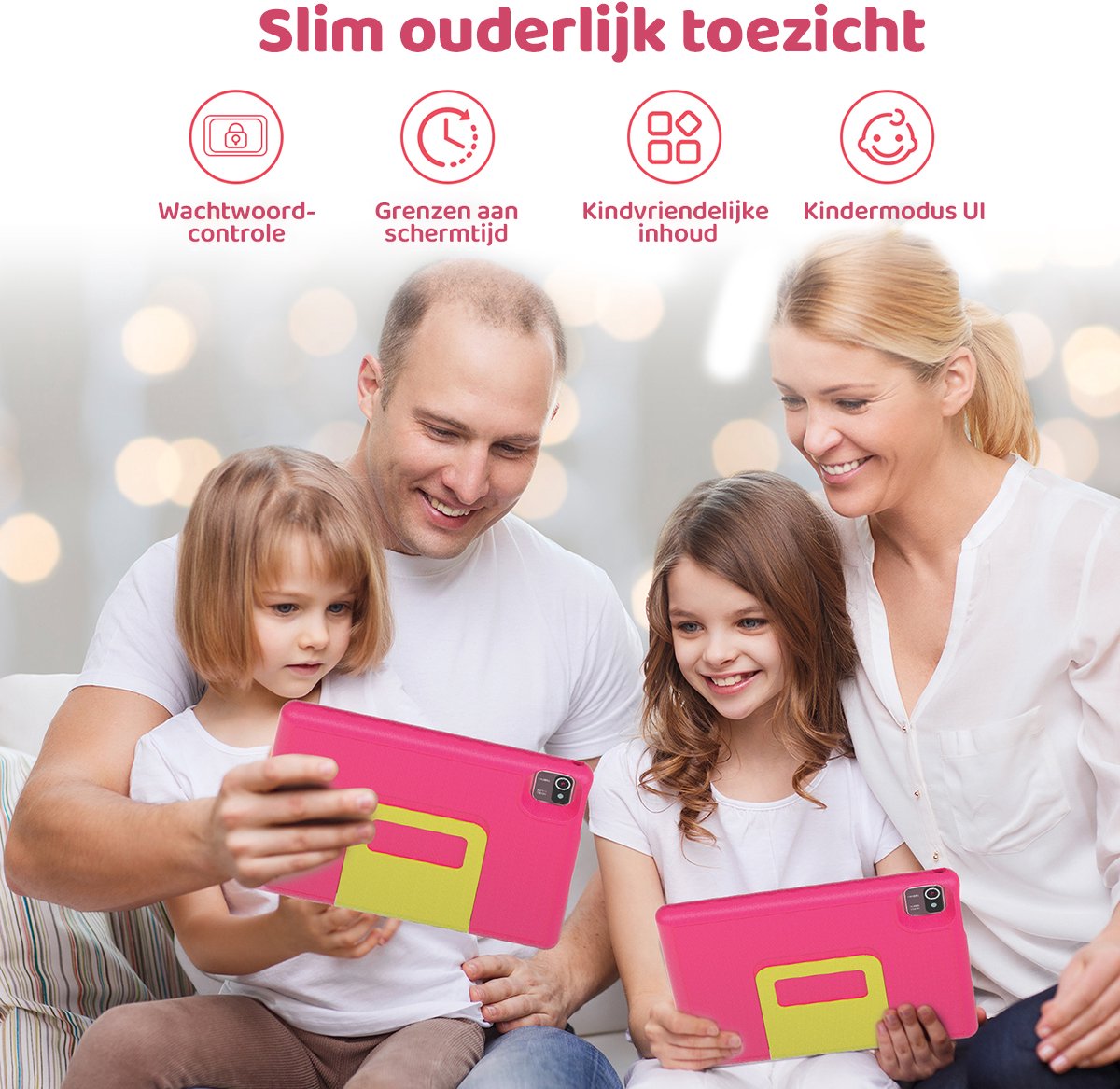 Hotlight KT1007 kindertablet 10.1 inch roze