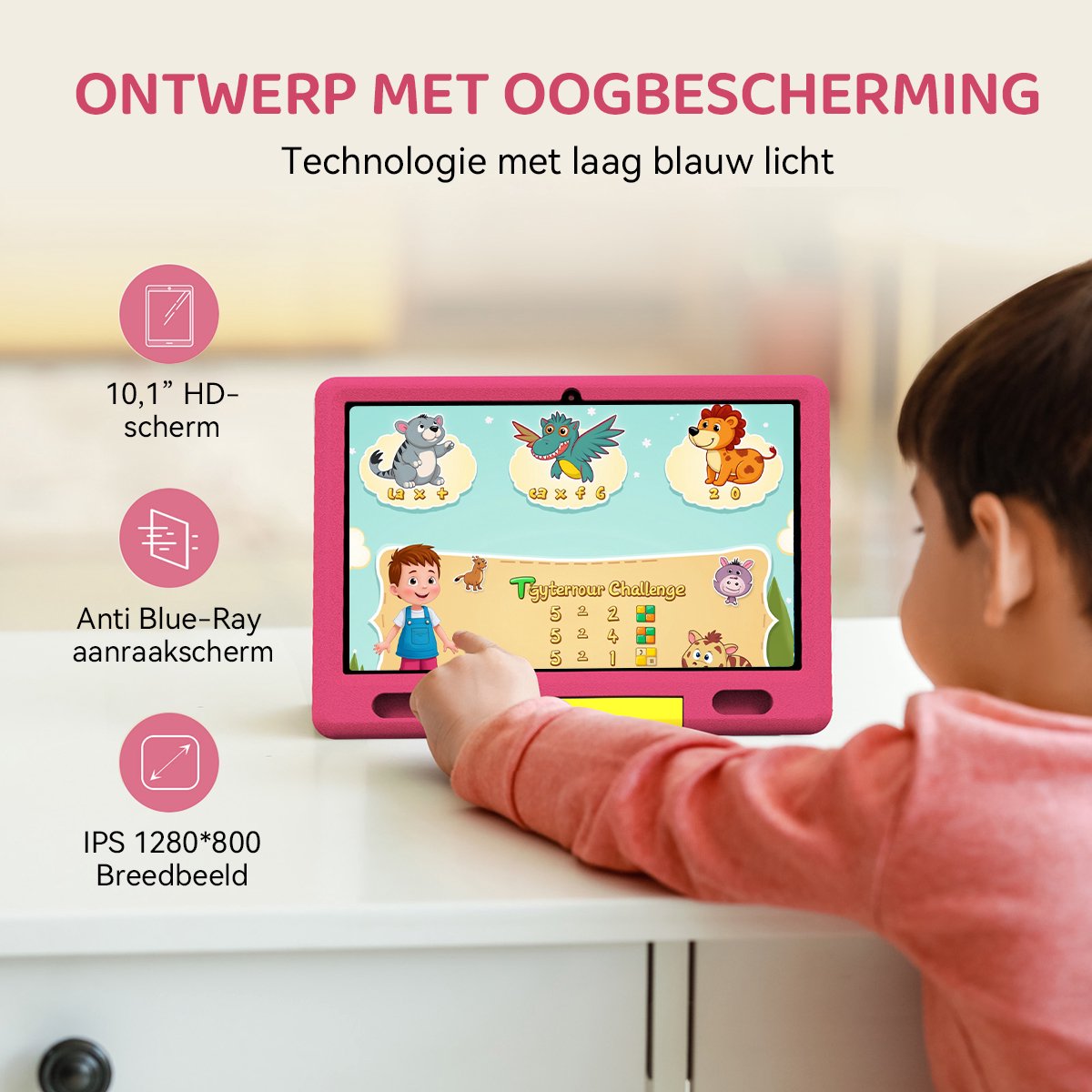 Hotlight KT1007 kindertablet 10.1 inch roze