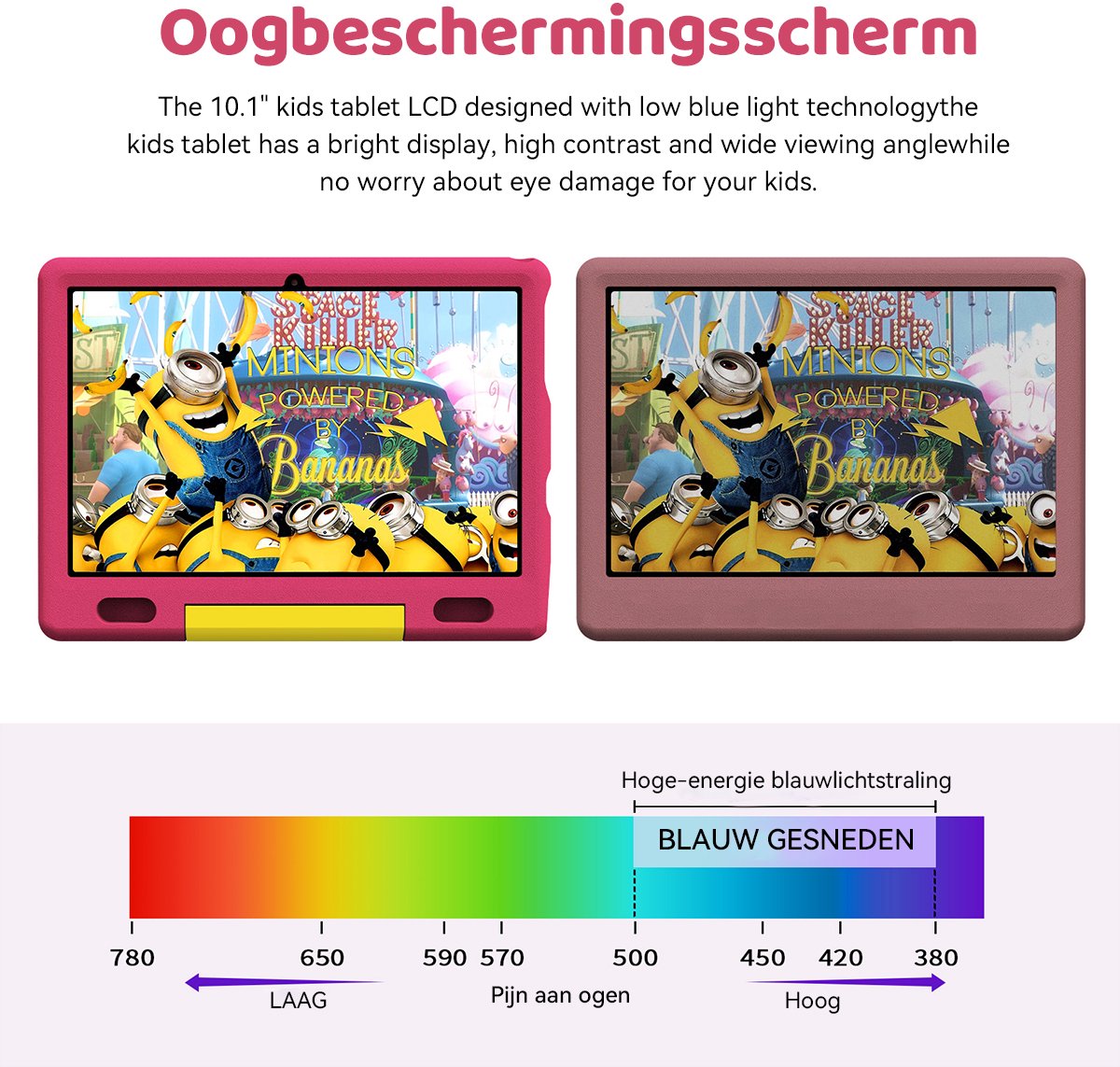 Hotlight KT1007 kindertablet 10.1 inch roze